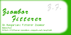 zsombor fitterer business card